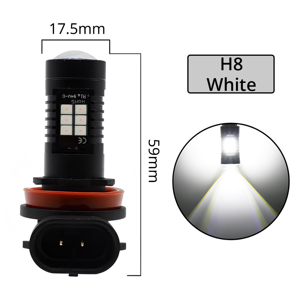 

Универсальные противотуманные фары, задние фонари для автомобиля, сигнал поворота, стоп-сигнал заднего хода, лампа R5W 3030, автомобильные фары H4/H7/H8/H16/9006 1200 лм H8 White
