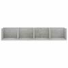 vidaXL CD-Wandregal Betongrau 100x18x18 cm Holzwerkstoff