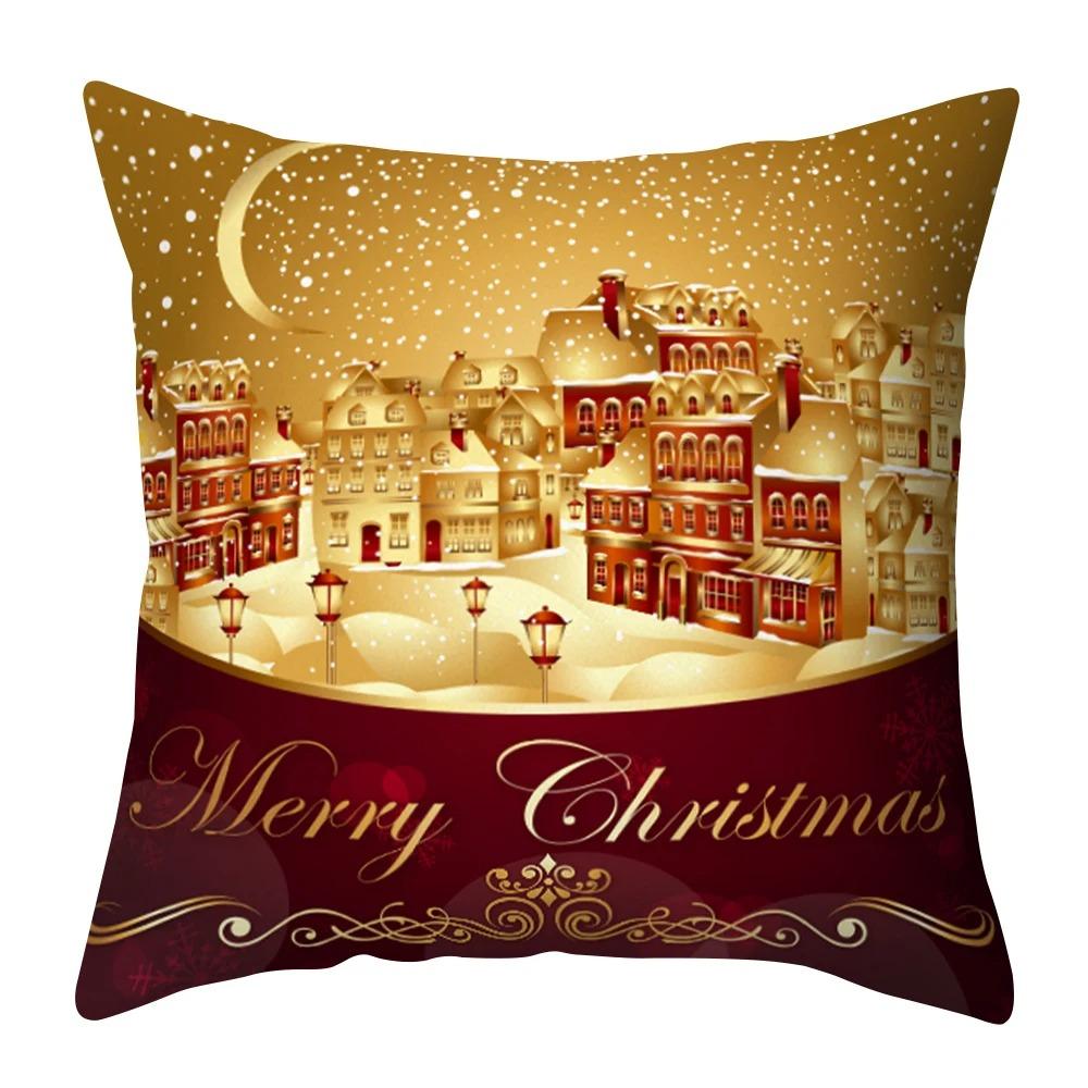 Weihnachts-Themed Kissenbezüge Auto Ornamente Büro Santa Claus Wohnzimmer Sofa Hause Kissenbezüge