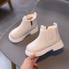 New British-style short boots for girls and boys2026Soft-soled, fleece-lined Martin boots, fashionable and versatile children's cotton boots
