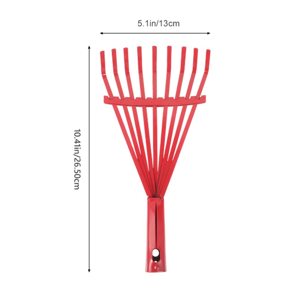 Heavy Duty Garden Rake Grass Rake Durable Carbon Steel Nine Tooth Rake for Gardeners and Landscapers Reliable Tool