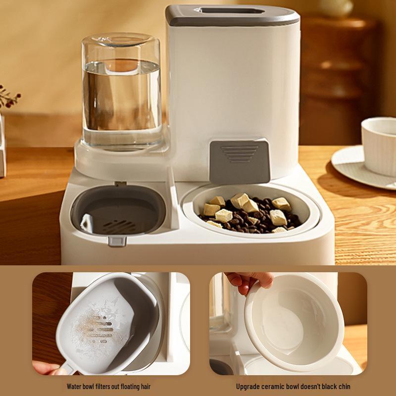 Automatic Dual Cat & Dog Food and Water Dispenser