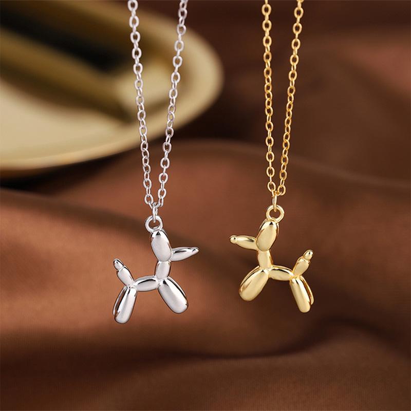 Collana Ciondolo Cane Palloncino Carino Per Ragazze Donne Moda Cucciolo Bolla Animali Gioielli Accessori