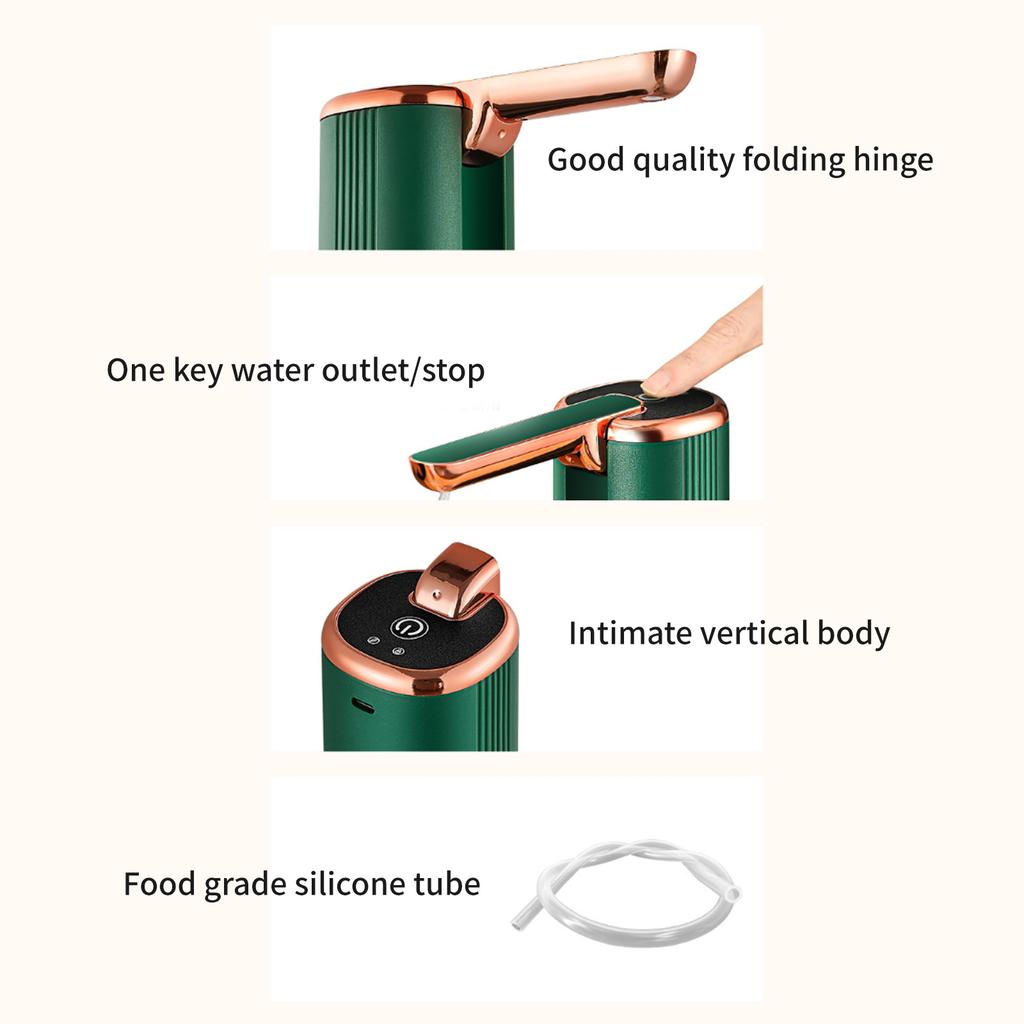 Portable Electric Water Bottle Pump Automatic Drinking Water Dispenser Collapsible Designs Water Pumps for 5 Gallon Jug