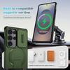 Coque avec Protection Caméra coulissante et Support Magnétique pour Samsung S25 S24 Ultra Plus S24FE S25FE S25 Edge A56 A36 A26 A16 A17