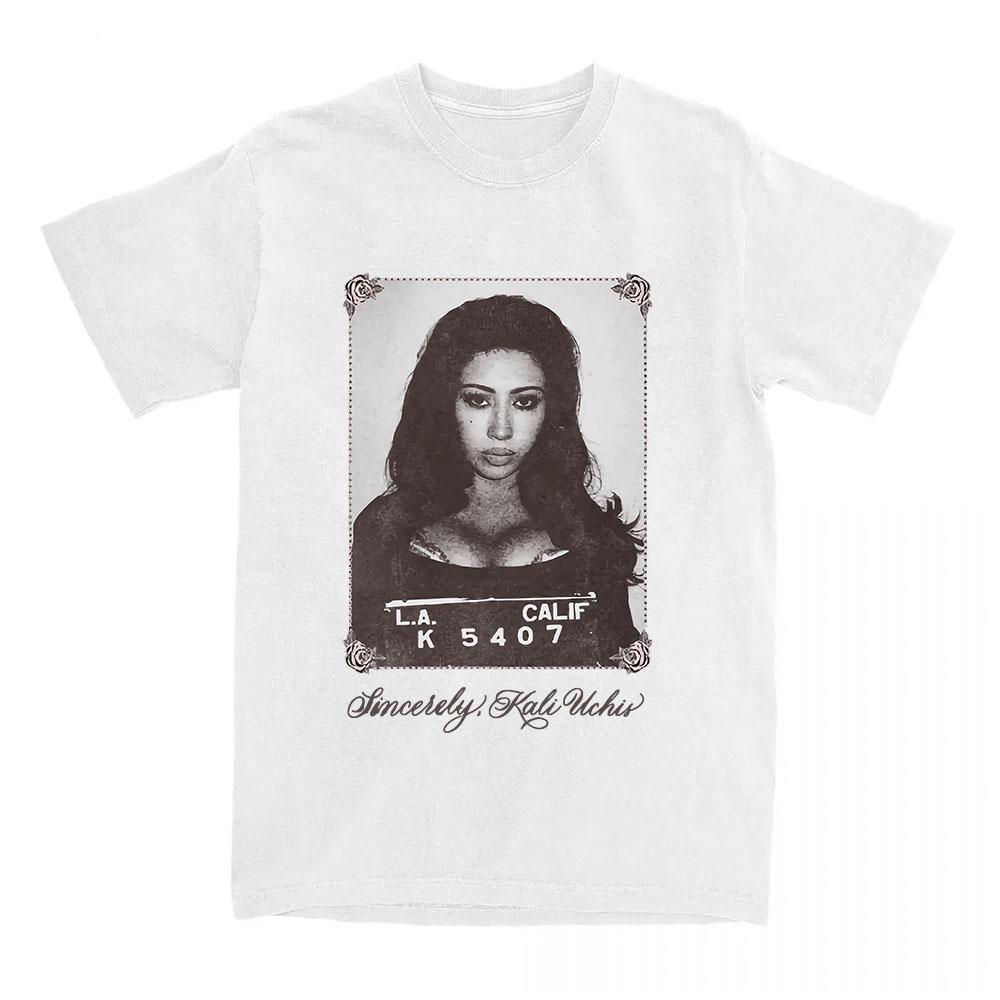 KALI UCHIS Sincerely Photo T-Shirt Short Sleeve Cotton T Shirt Graphic Printing Clothing Unisex Streetwear Women Tshirts