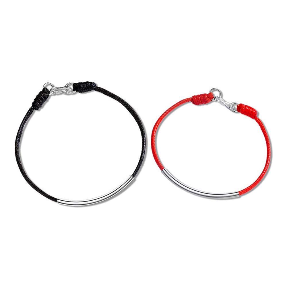 

Paired Bracelets for Silver Paired Red Black Stylish Gift Wrapping Included [kokoromilove] Couples, 925, Men s Bracelets, Women s Bangle, Bangles,