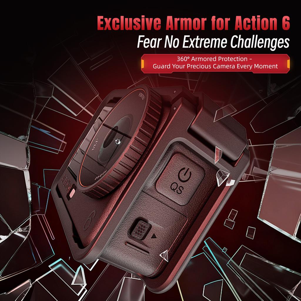 For DJI OSMO Action 6 Full Cage Expansion Frame Protective Shell With Cold Shoe Expansion Cage Accessories for Camera Protection