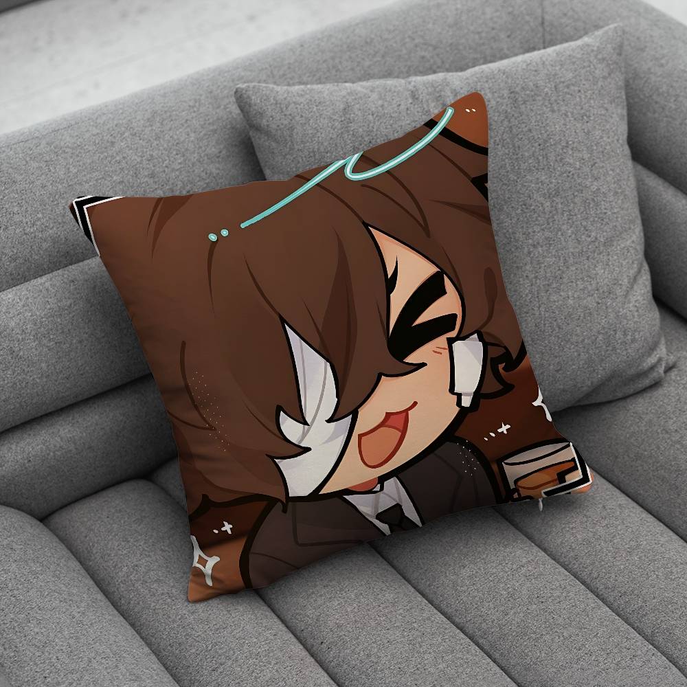 Cartoon Character Dazai OOsamu Pillow Case Pillowcase Home Sofa Cushions Car Cushions Pillowcover Office Pillowshell Pillow