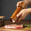 Acacia Wood Pepper Spice Mill Refillable Portable Handheld Salt Grinder Adjustable Coarseness Manual Seasoning Bottle BBQ Tool