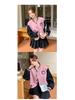 Women's Petite Color Block Baseball Jacket - 2025 Fall/Winter American College Style
