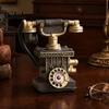 Victorian Style Phone Telephone Resin Figurine, Retro Model Statue with Matte Finish, Durable Old-Fashioned Desk Decor for Home Office Bookshelf