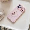 Cute Pink Heart Bear Phone Case For iPhone 17 16 15 Pro Max Sweet Strawberry Dessert Cartoon Aesthetic Shockproof Cover