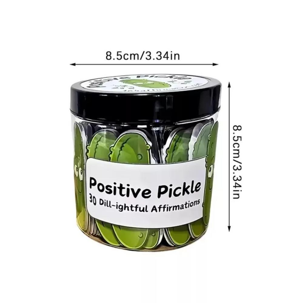 Positive Pickle Emotional Support Affirmation Cards Mini Affirmation Card Jar, 30/60 Unique Positive Messages, Decorative Jar for pressure Relief Gift