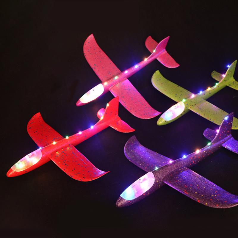 Camouflage Foam Stunt Airplane with Lights & Luminous Nose - Customizable Logo for Kids