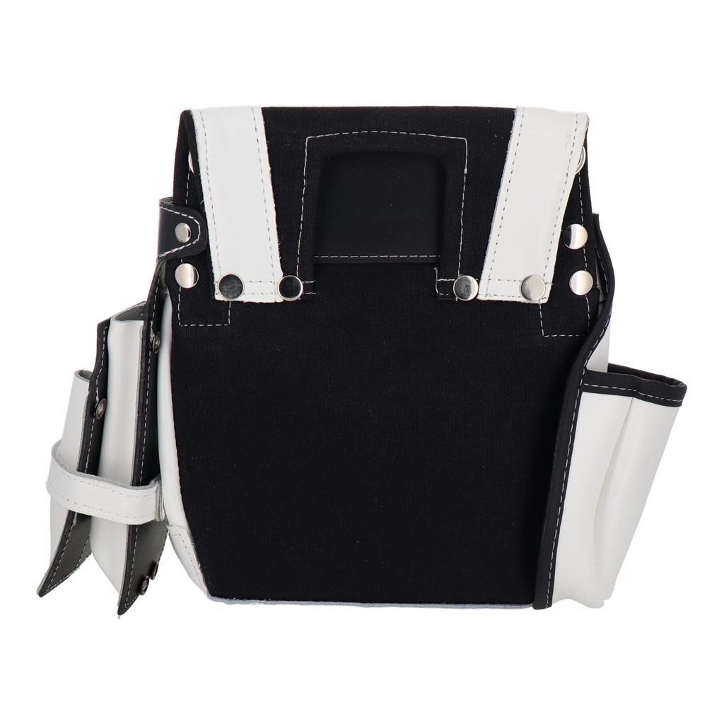 Sankyo Corporation DBLTACT Genuine Leather Superior Nail Bag, 2-Tier with Side Case, White, DTL-99-WH