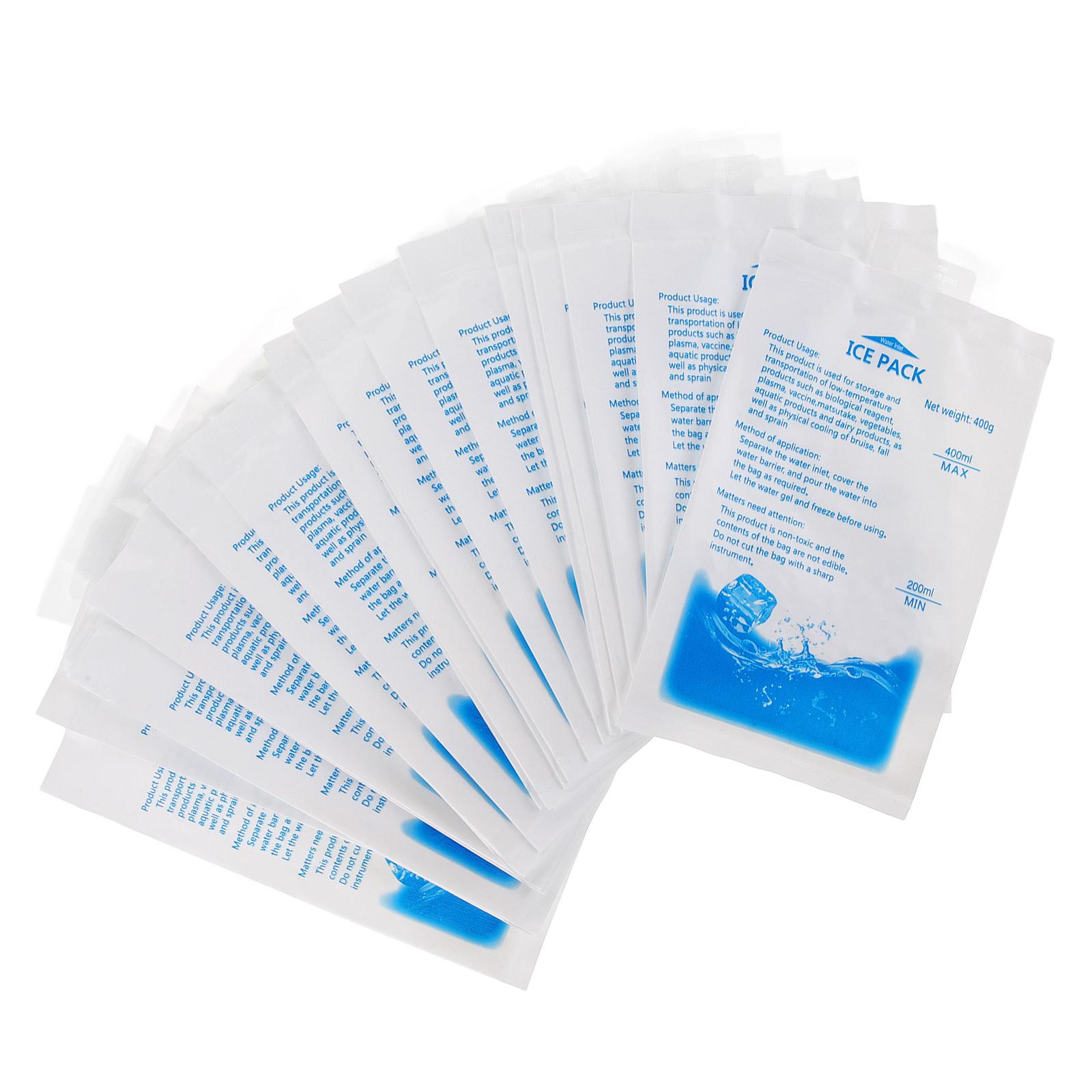 

30 шт. Пакеты со льдом Пакеты для заморозки Поднос для еды Многоразовые Охладитель Гель Ведра Портативное хранение Бытовые Наполняемые водой Герметичный дизайн 400ml