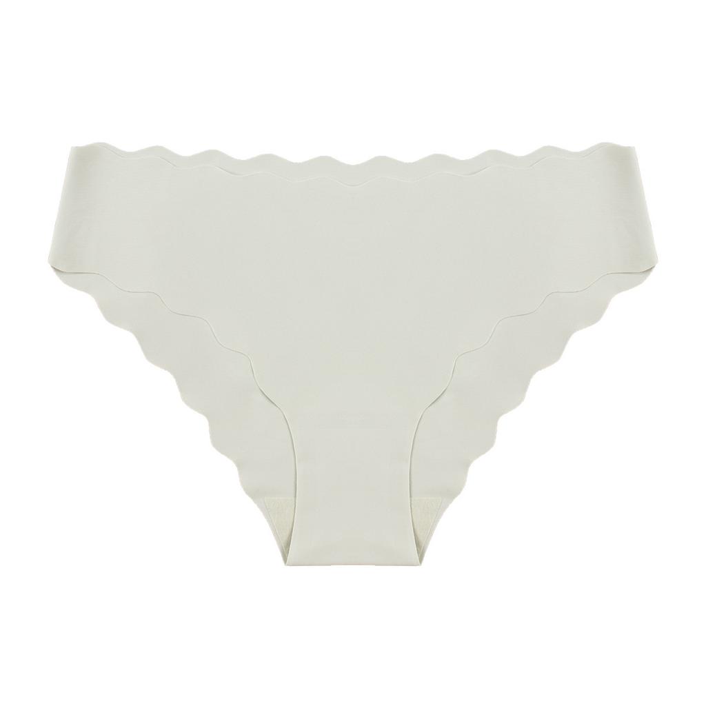 Damen Frühling und Sommer Dünn Sexy Persönlichkeit Wellige Kante Eis Seide Spurlos Atmungsaktiv Unsichtbar Niedrige Taille Slips