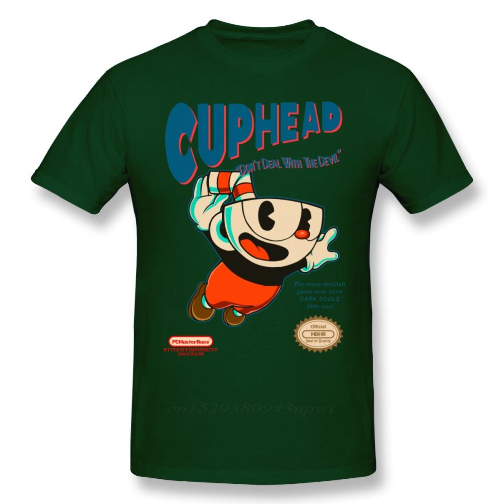 Cuphead T Shirt Super Cuphead TShirt Male Big Tee Shirt Short Sleeve Casual Fun 100 Cotton Graphic Tshirt S