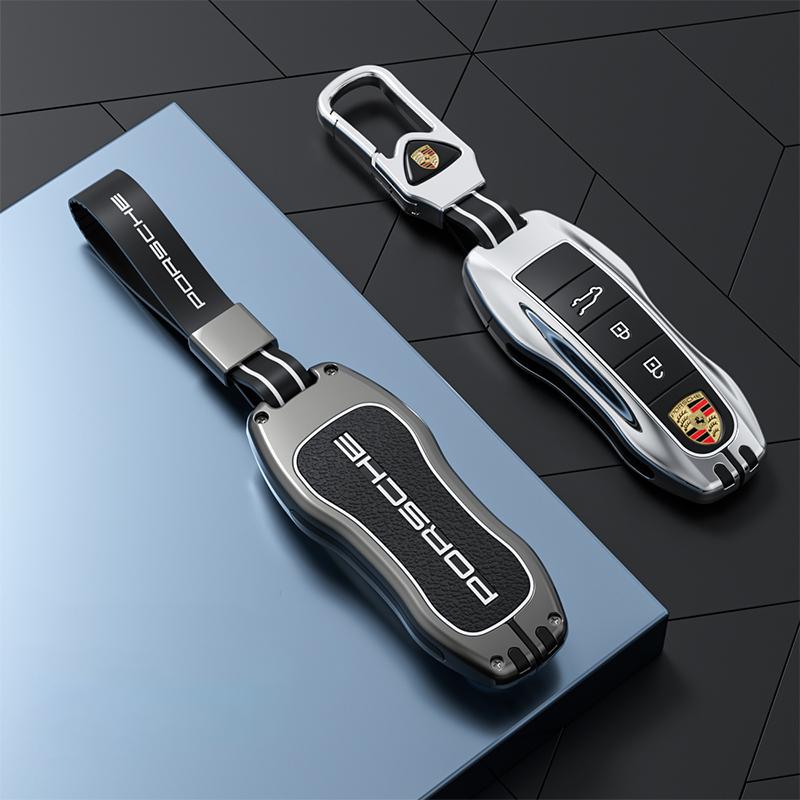 ACDOH1 Zinc Alloy Car Key Case Cover Protector Shell for Porsche 911 718 Panamera Macan Cayenne Boxster Cayman Smart Remote Accessories