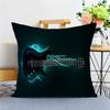 Funda de Cojín para Guitarra Fender Poliéster Cojines de Sofá Mantas Decorativas Funda de Almohada Decoración del Hogar