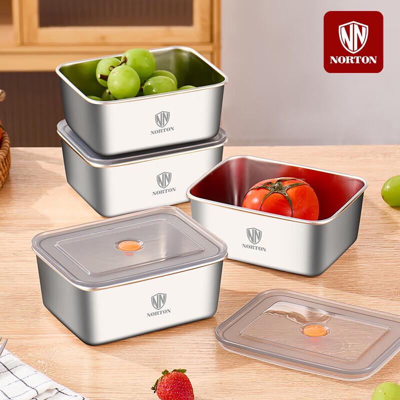 NORTON 304 Stainless Steel Food Storage Container Set