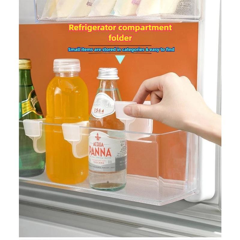 Refrigerator Storage Partition Board Fridge Kitchen Organization Home Divider Storage Splint Kitchen Bottle Can Shelf Organizer