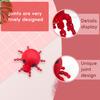Yousheng Air Pressure Octopus Toy with Articulated Legs Kids Educational Octopus Launcher Mini Red Octopus Ornament Home Office Desktop Decoration