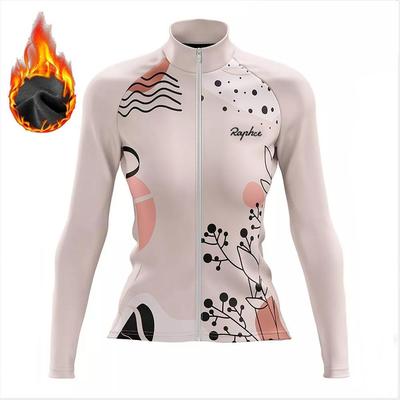 Winter Fleece Fahrrad Jacke Frauen Radfahren Jersey Warme Langarm Radfahren Top