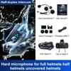 Motorcycle Helmet Bluetooth Headset Wireless 5.4 1000mAh 600m Half-Duplex Intercom Unlimited Number of People with Music sharing