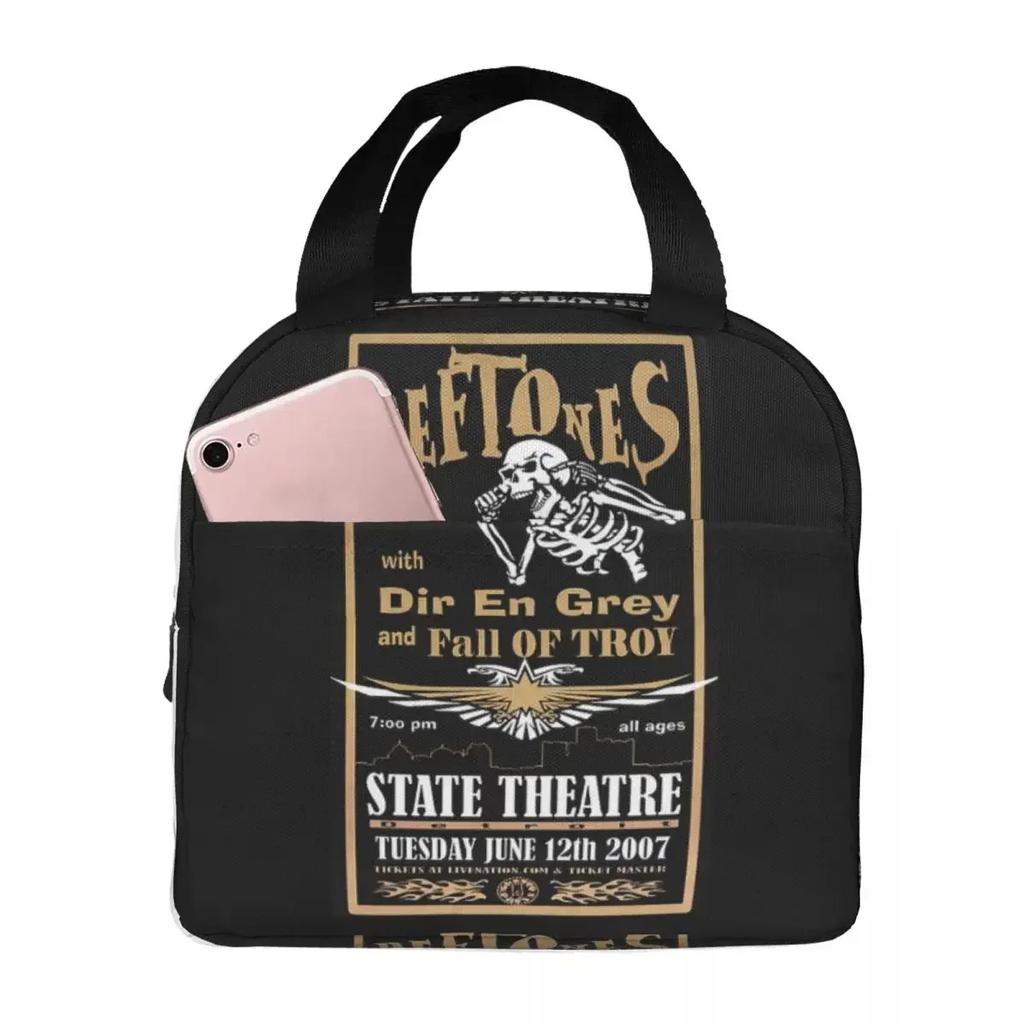 Deftones Rock Band Ohms White Pony Insulated Lunch Bag for School Cooler Thermal Food Box Tote Leakproof Lunch Boxes Container