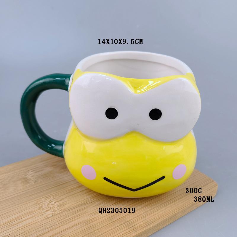 

Super Cute Little Frog Mug Ceramic Cartoon Creative Cute Children S Milk Breakfast Coffee Animal Water Cup 401-500ml