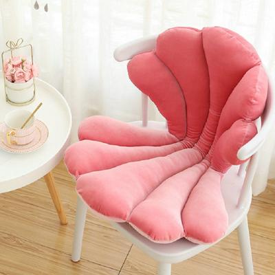 Luxury Velvet Shell Stuffed Chair Seat Cushion Art Style Shell Back Cushion Blue Rose Princess Sea Shell Home Pillow Decor