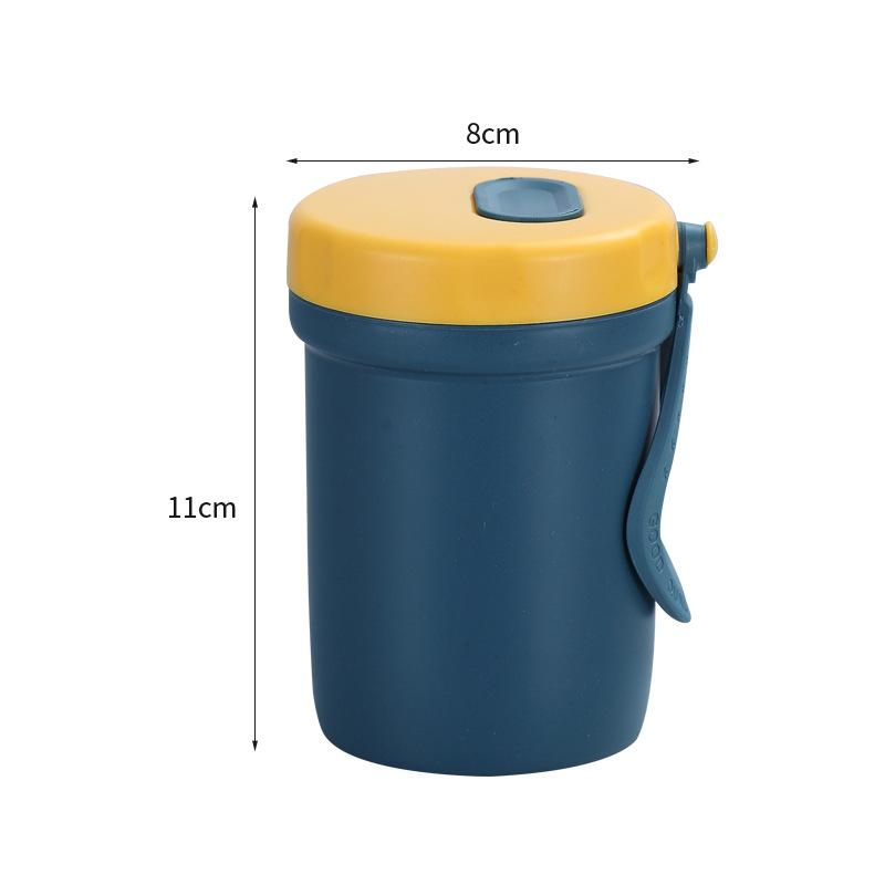 Microwavable Japanese-Style Wheat Straw Lunch Box Set with Compartments for Students and Office Workers