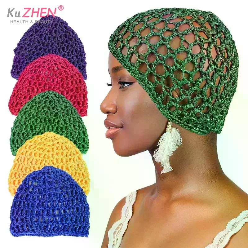 1PCS Hollow Mesh Crochet Hair Net Woven Hair Cap Bonnet Night Cap Sleep Cap For Women Wig Head Cover Accessories For Sleeping