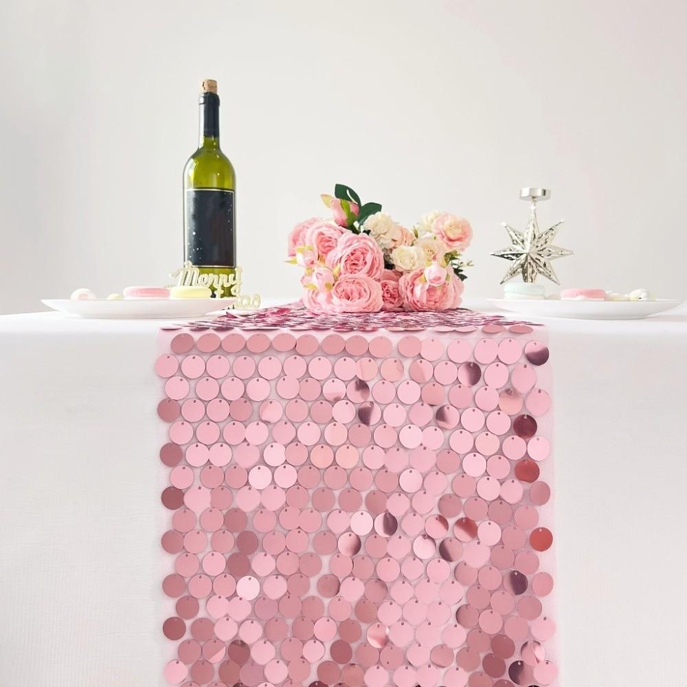 Fish Scale Sequins Table Runner Sparkling Wedding Table Decoration  Underwater Themed Parties