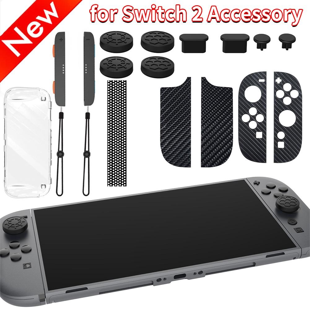 Dustproof Kit For Nintendo Switch2 Game Console Skin Sticker Dust Filter Mesh Protective Silicone Thumbstick For NS2 Accessories