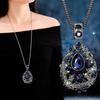 Kryształowe geometryczne naszyjniki i wisiorki dla kobiet Collier Femme Modne długie naszyjniki statement Akcesoria Łańcuszek do swetra Biżuteria