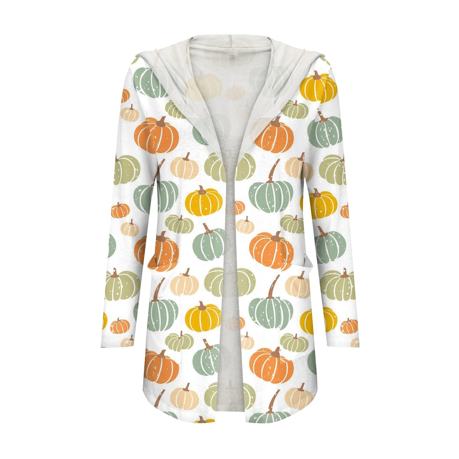 Длинный рукав женский ретро принт легкий и тонкий капюшон топ легкий куртка кардиган — фото 3