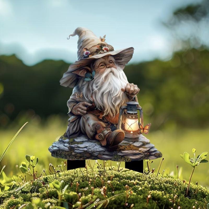 1Pc Cute Strawberry Hedgehog Garden Decoration 2D Flat Acrylic Ground Insert With Classic Spring Elements