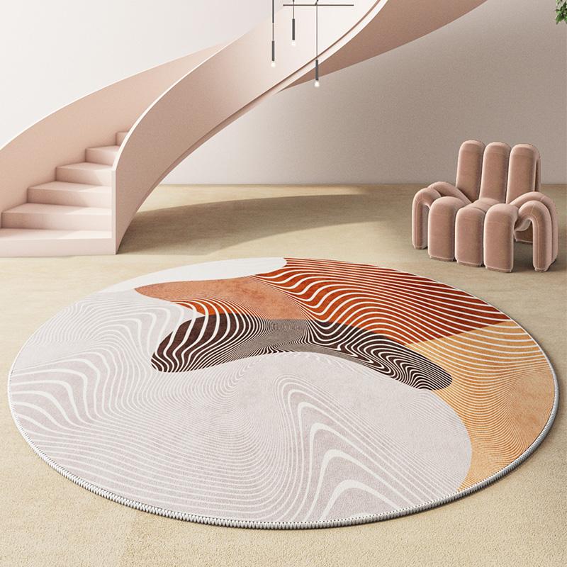Modern Light Luxury Round Rugs and Carpets for Home Living Room Decoration Teenager Bedroom Decor Carpet Sofa Area Rug Floor Mat