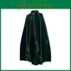 Medieval Plush Cloak With Gold Trim For Cosplay And Anime Role Playing