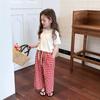 Girls' Korean Style Summer Round Neck T-Shirt - Trendy Casual Short Sleeve with Letters