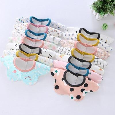 Baby Burp Cloths Soft Cotton Pocket Maternal Infant Supplies Baby Bibs Saliva Towel Cartoon Flower Bandana Bibs