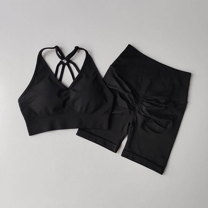 JYL Sports Set Tight Top Wide Leg Pants Outdoor Training M электрические фиолетовый