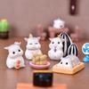 Charming Resin Craft Cute Hamster Decor Perfect For Miniature Garden Office Or