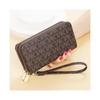 Long Wallet Men's and Women's Double Zip Handbag Women's Double Layer Printed Large Capacity Mobile Bag wallets