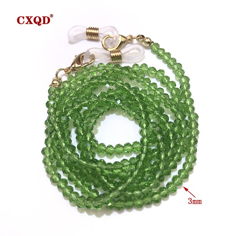 Handgefertigte Mode 3mm Galvanisierte Lesebrillen Kette Perlen Lanyard Damen Sonnenbrillen Schnüre Brillen Masken Halter Geschenk
