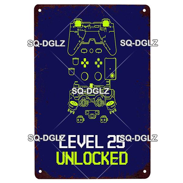 Game Rules Metal Sign Metal Poster Tin Sign Plaque Metal Vintage Wall Decor for Bar Pub Club Man Cave Metal Signs(20x30cm)