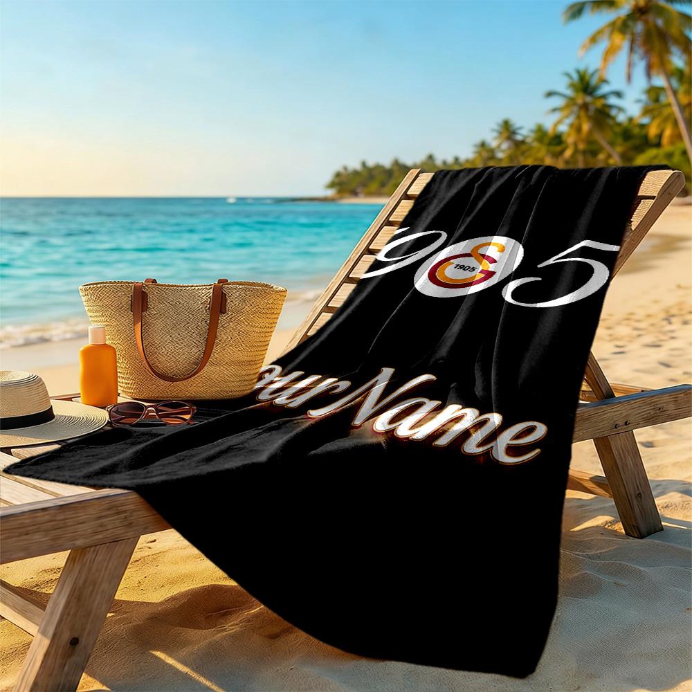 Galatasaray Personalized Text Beach Towel Soft Durable Quick-Dry Suitable for Sports Travel Swimming Yoga Bathroom Beach And Pool